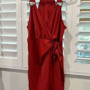 Elegant Red Sleeveless Dress
